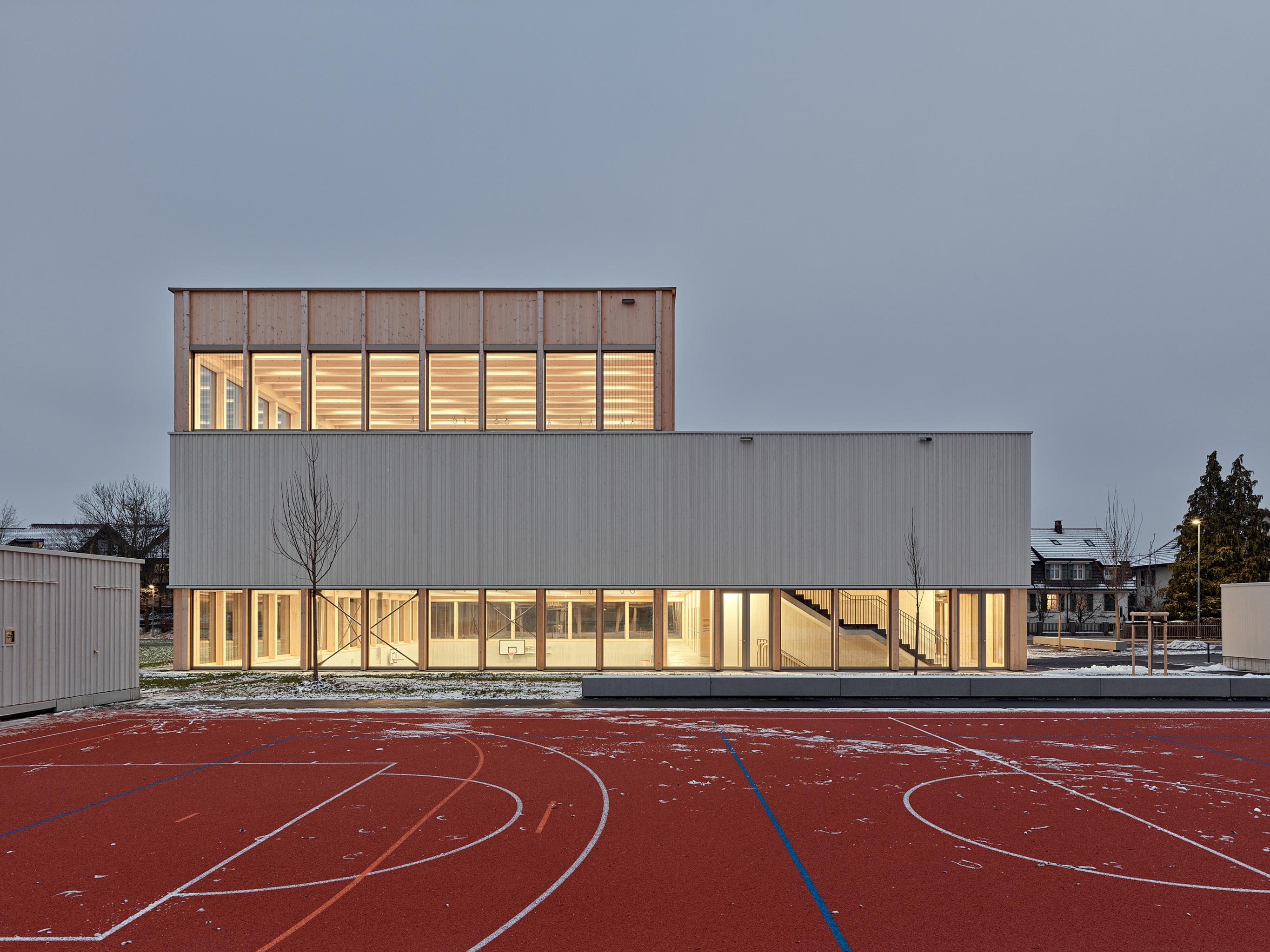 sporthallen bzt frauenfeld nord-westfassade